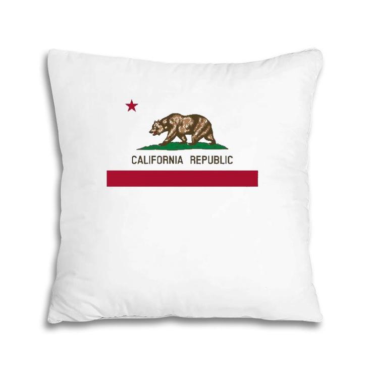 California 'Bear Republic' State Flag Pillow
