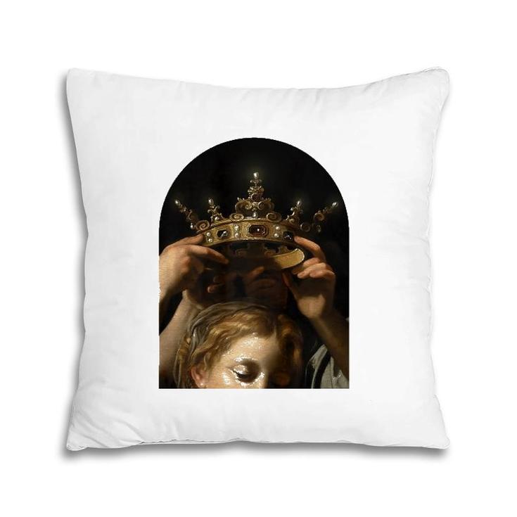 Cavarozzi Virgin With Angels, Christian Renaissance Painting  Pillow
