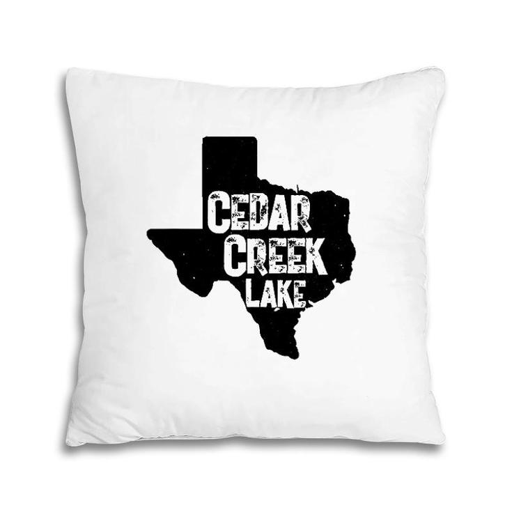 Cedar Creek Lake State Outline Texas Pillow