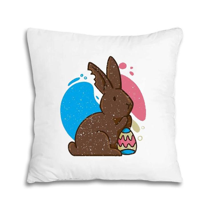 Chocolate Bunny Rabbit Easter Sweet Pillow