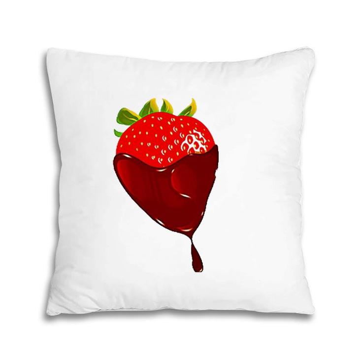Chocolate Covered Strawberry  Life In Chocolate Pillow