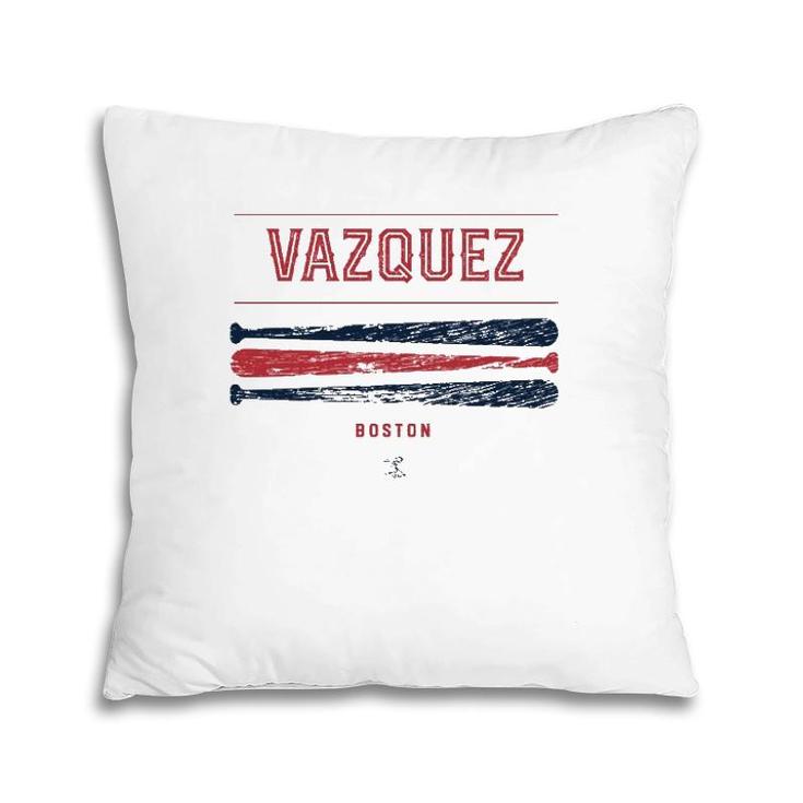 Christian Vazquez Vintage Baseball Bat Gameday  Pillow