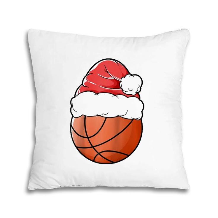 Christmas Basketballer Sport Xmas Christmas Basketball Raglan Baseball Tee Pillow