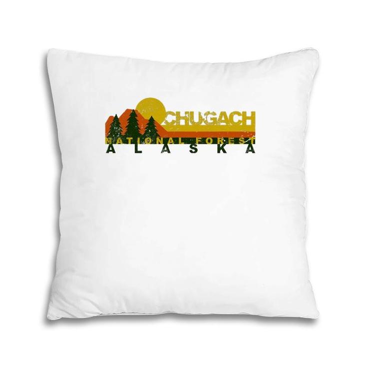 Chugach National Forest Vintage Retro Pillow