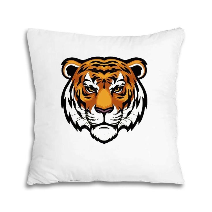 Cool Bengal Tiger Looking Straight Birthday New Year Pillow