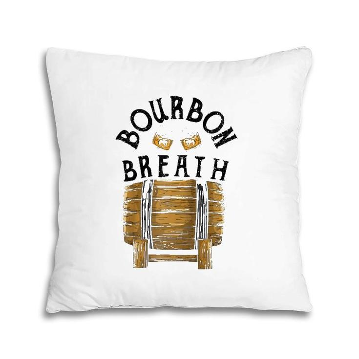 Cool Bourbon Breath Funny Glass Whiskey Lover Drinker Gift Raglan Baseball Tee Pillow