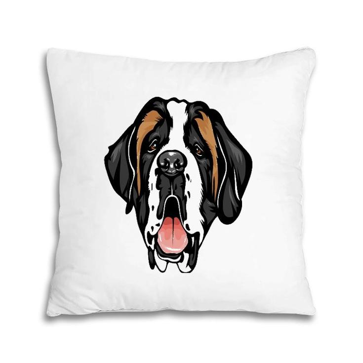 Cool Saint Bernard Face Pet Lover Pillow