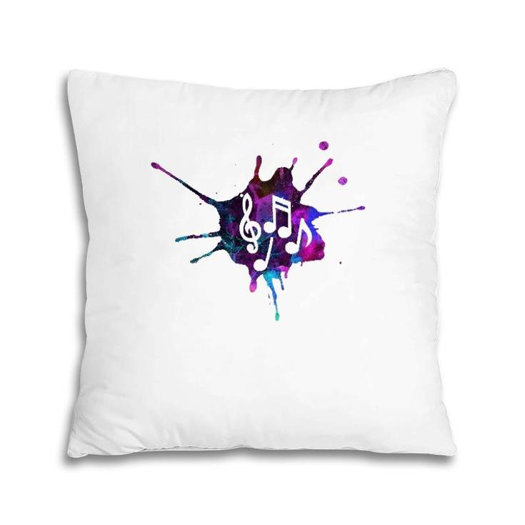 Cool Water Color Musical Notes Music And Arts Musicians Gift Pillow