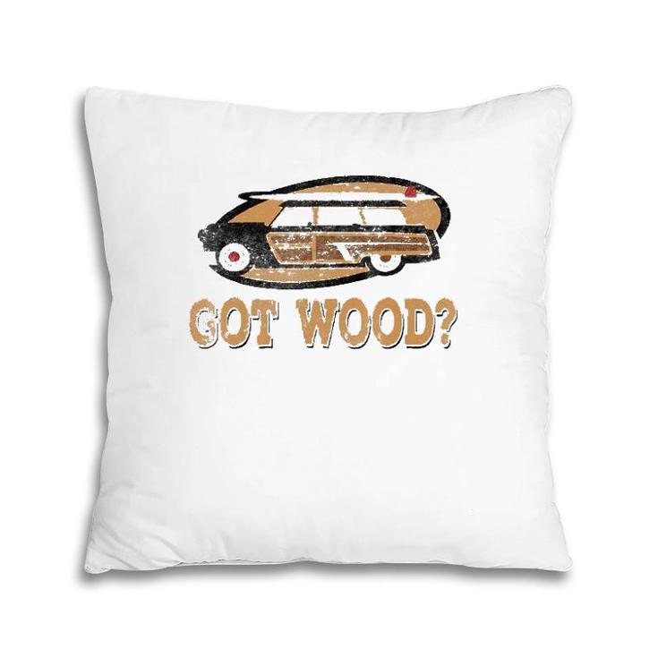 Cool Woody Wagon Hot Rod Surfer Pillow