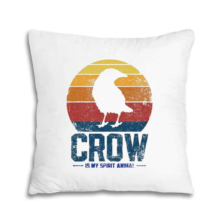 Crow Birder Birdwatching Vintage Gift Pillow
