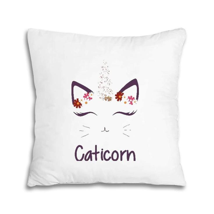 Cute Caticorn Cat Unicorn Gifts For Lover Magical Creature Pillow