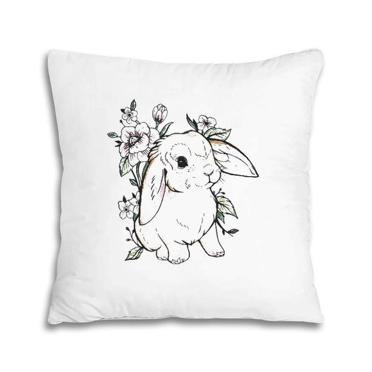 Cute Flower Rabbit - Bunny Lover Pillow