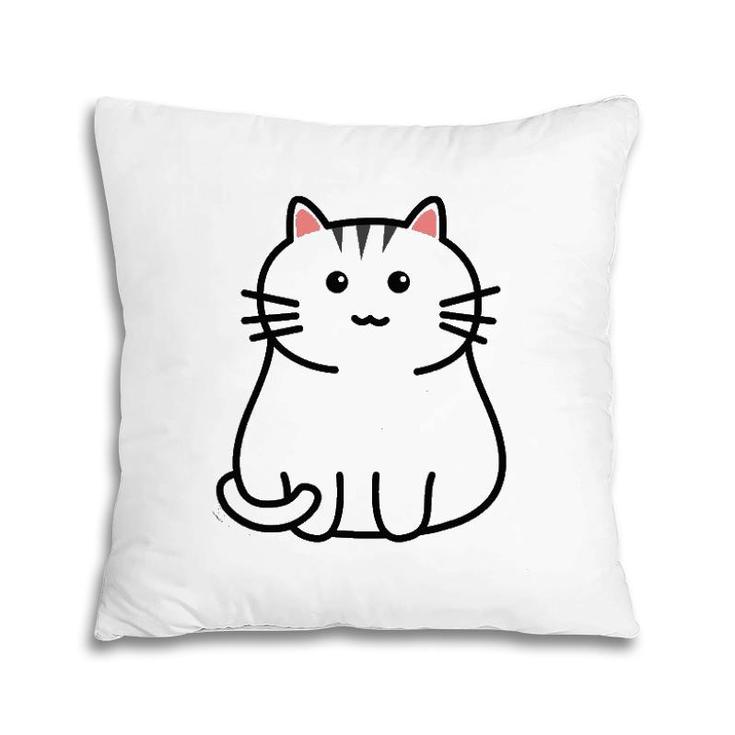 Cute Gray Tabby Cat Feline Companion Tabby Cats Pillow