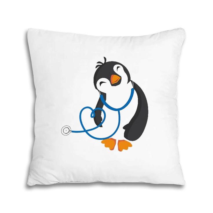 Cute Penguin Pediatrics Medical Nurse Doctor Pillow