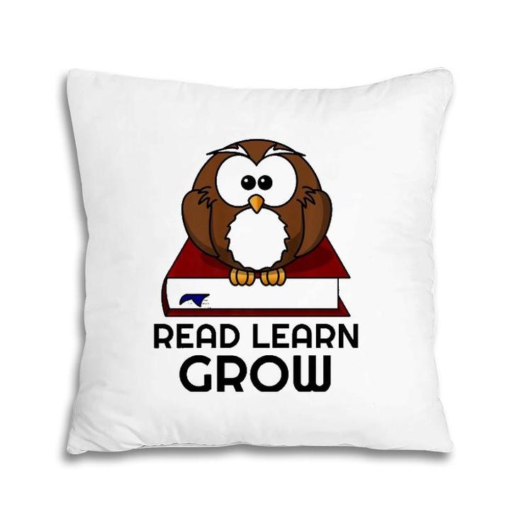 Cute Read Learn Grow Wise Owl English Teacher Design Pillow