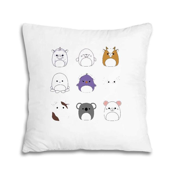 Cute Unicorn Set Card Squishmallow Pillow
