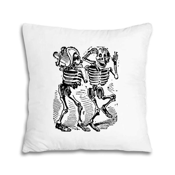 Dancing Skeletons Day Of Dead Dia De Los Muertos Pillow