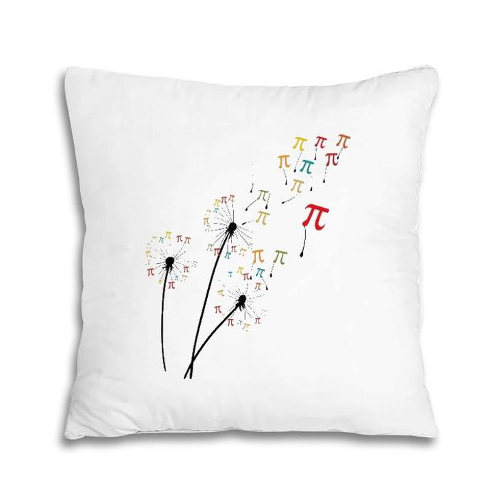 Dandelion Pi Day Flower, Floral Pi Day Tree Lover Pillow