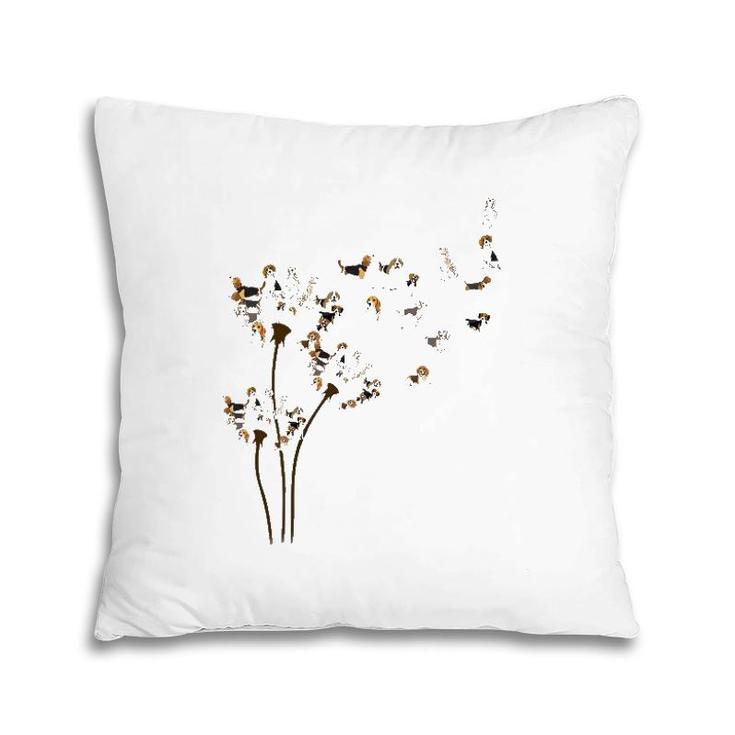Dandelions Beagle Dog Pillow