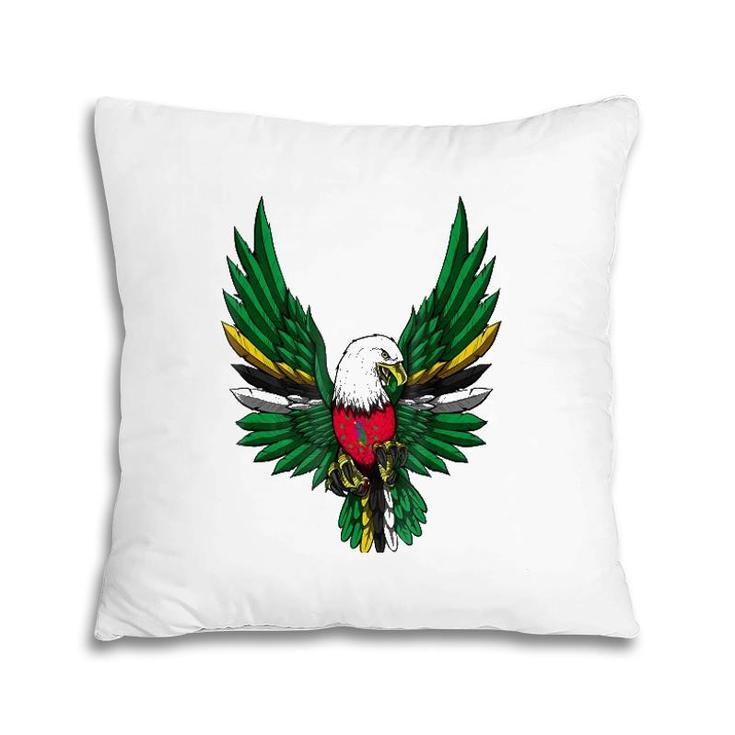 Dominica Flag  Dominican Flag Eagle Pillow