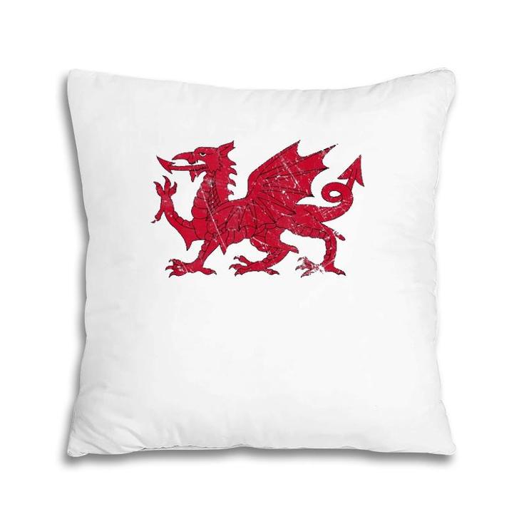 Dragon Of Wales Flag Welsh Cymru Flags Medieval Welsh Rugby Tank Top Pillow
