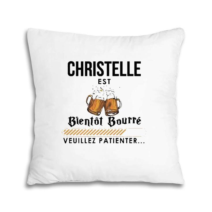 Drinking Christelle Personalized Name Gift Pillow