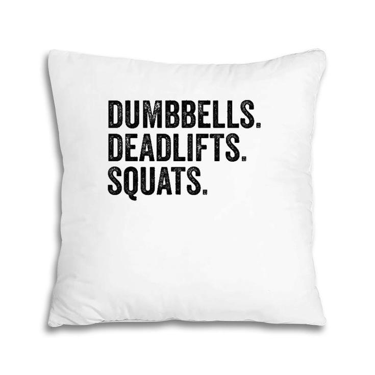 Dumbbells Deadlifts Squats Workout Bodybuilding Pillow