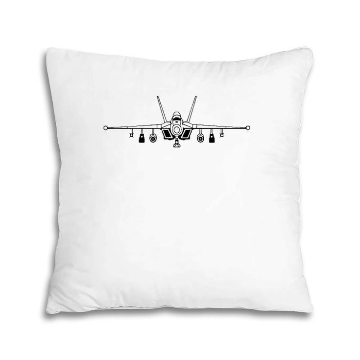 Ea-18G Growler Silhouette Pillow