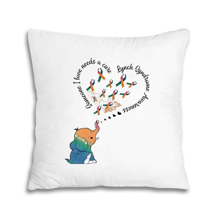Elephant Someone I Love Needs Cure Lynch Syndrome Awareness Pillow
