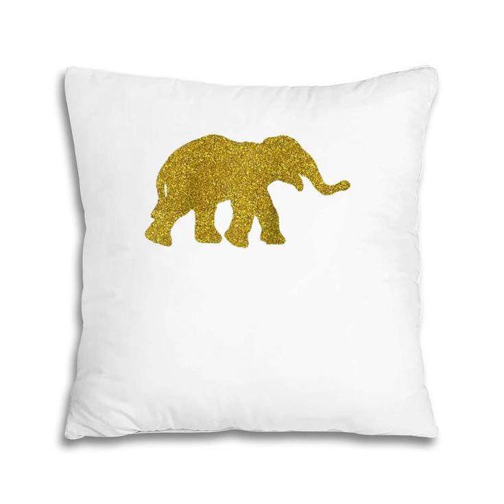 Elephant Vintage Golden Animal Gift Raglan Baseball Tee Pillow