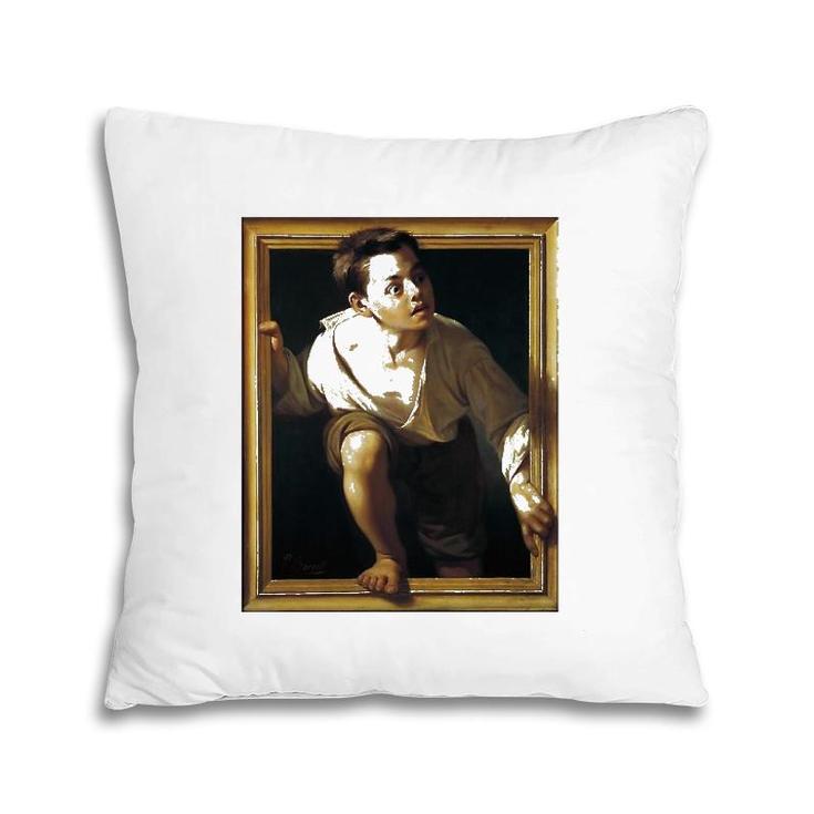 Escaping Criticism Optical Illusion Painting Art Pillow