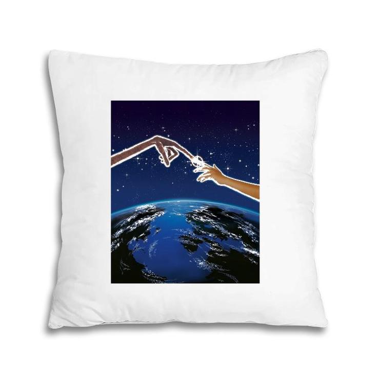 ET Light Up Finger Touch Space View Graphic Pillow