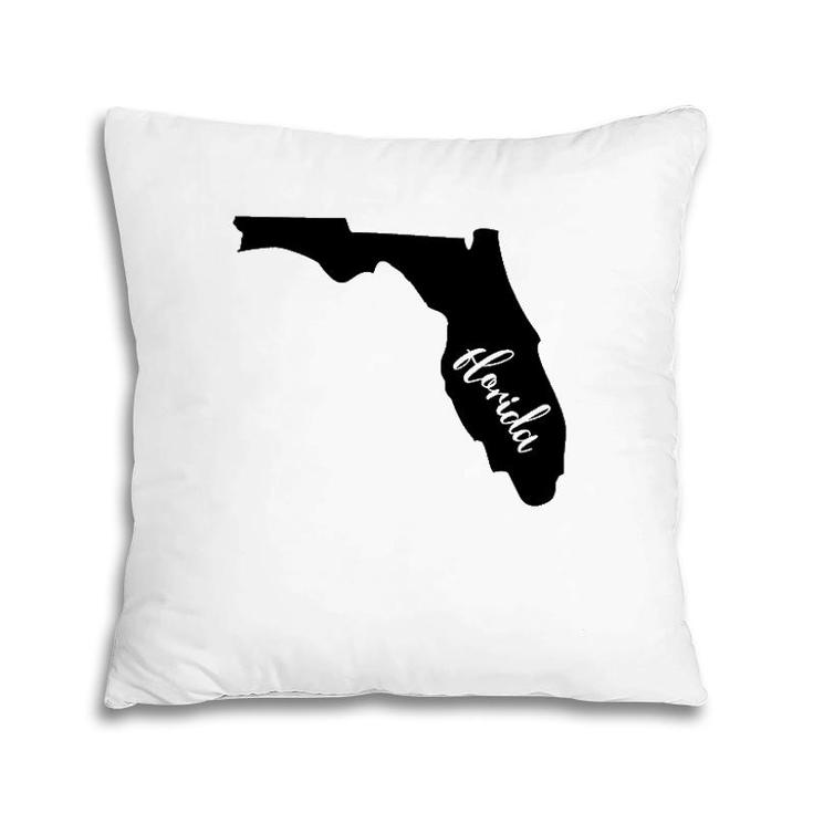 Florida Roots State Map Home Grown Love Pride Gift Tee Pillow