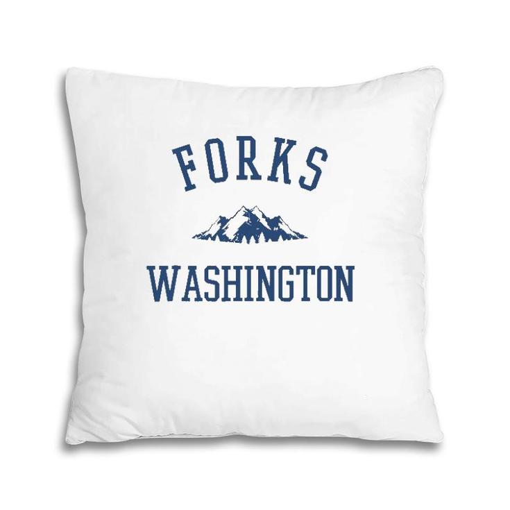 Forks Washington Mountain Graphic Pillow