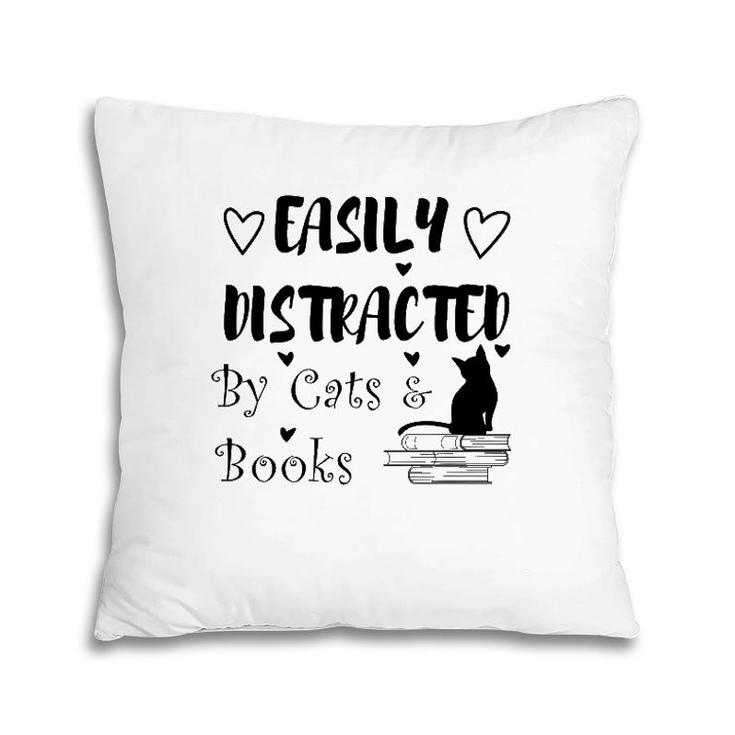 Funny Cat Reading Book Kitty Pillow