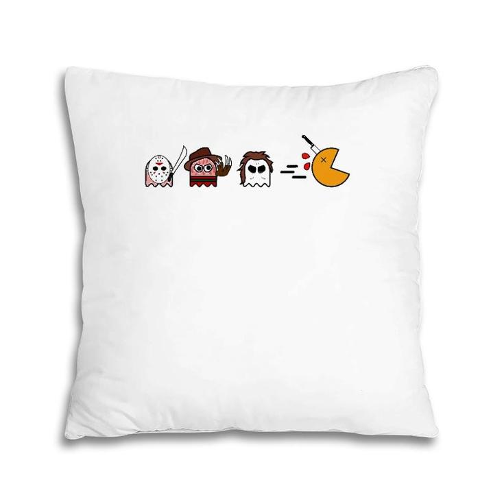 Funny Ghosts Parody Halloween Gamer 80'S Horror Movies Pillow