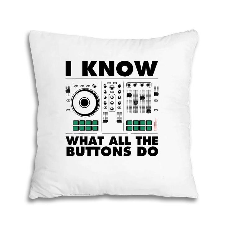 Funny Music Engineer Gift Cute Dj Sound Technician Men Women Pillow