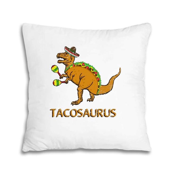 Funny Tacosaurus  Cinco De Mayo Taco Dinosaurrex Pillow
