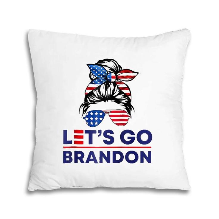 Funny TRump BIden Tee Let's Go Brandon Letsgobrandon 2021 Raglan Baseball Tee Pillow