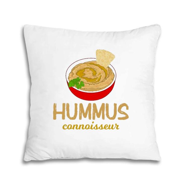 Funny Vegan Chickpea Pita Hummus Connoisseur Pillow