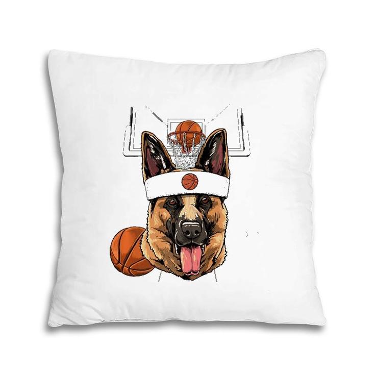 German Shepherd Basketball Dog Lovers Basketball Player  Pillow