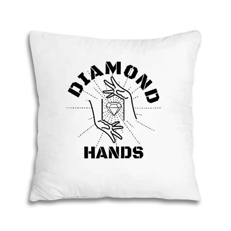 Gme Diamond Hands Autist Stonk Market Tendie Stock Raglan Baseball Tee Pillow