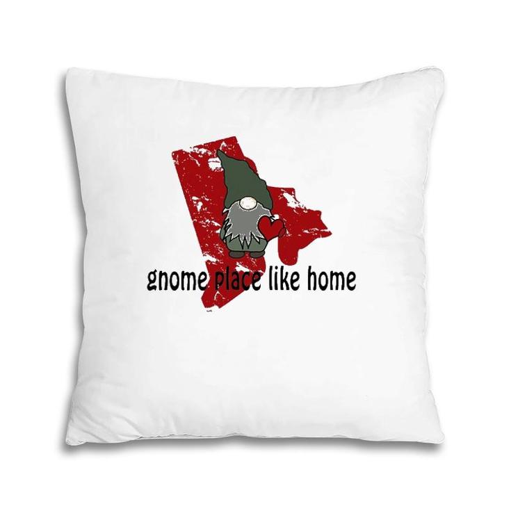 Gnome Place Like Home Rhode Island Pillow