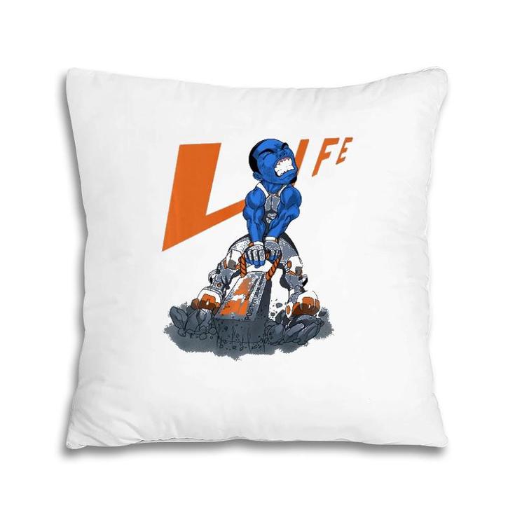 Goal Of Life Vintage Pillow