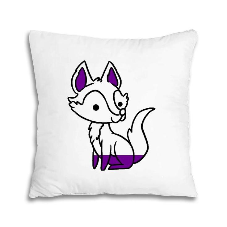 Graysexual Pride Fox Lover Gift Pillow