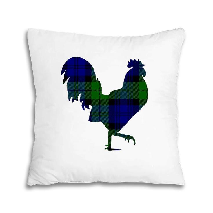 Green And Blue Plaid Chicken Scottish Pride Tartan Pillow
