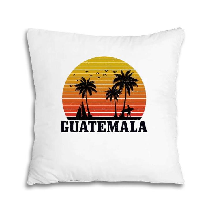 Guatemala Surfer Vintage Surf Surfing Guatemalan Souvenir  Pillow