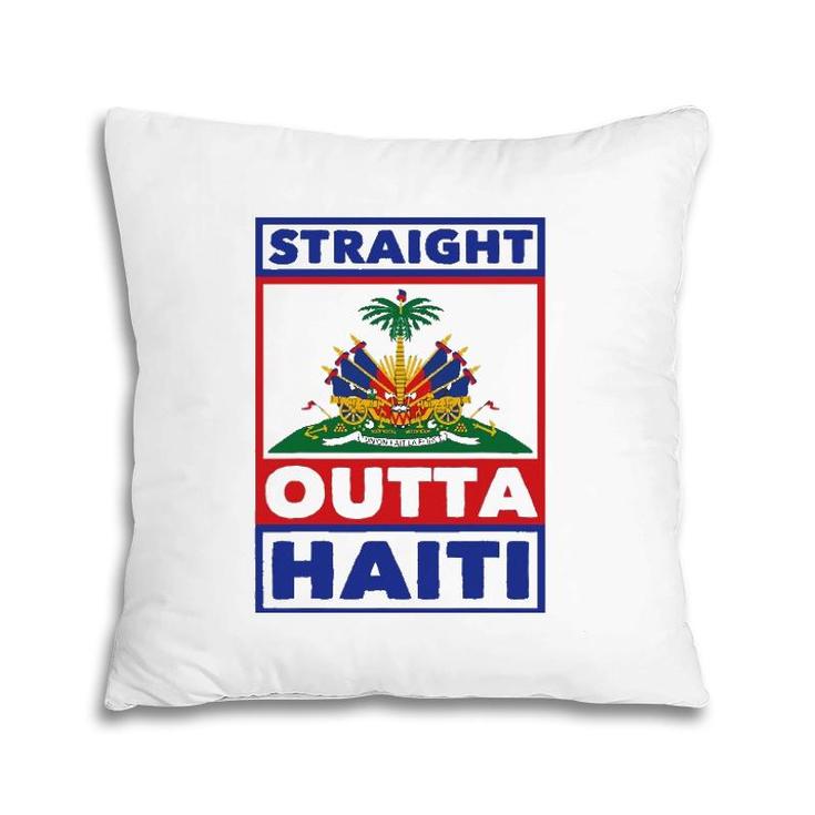 Haiti Haitian America Flag Love Straight Roots Ayiti Proud Pillow