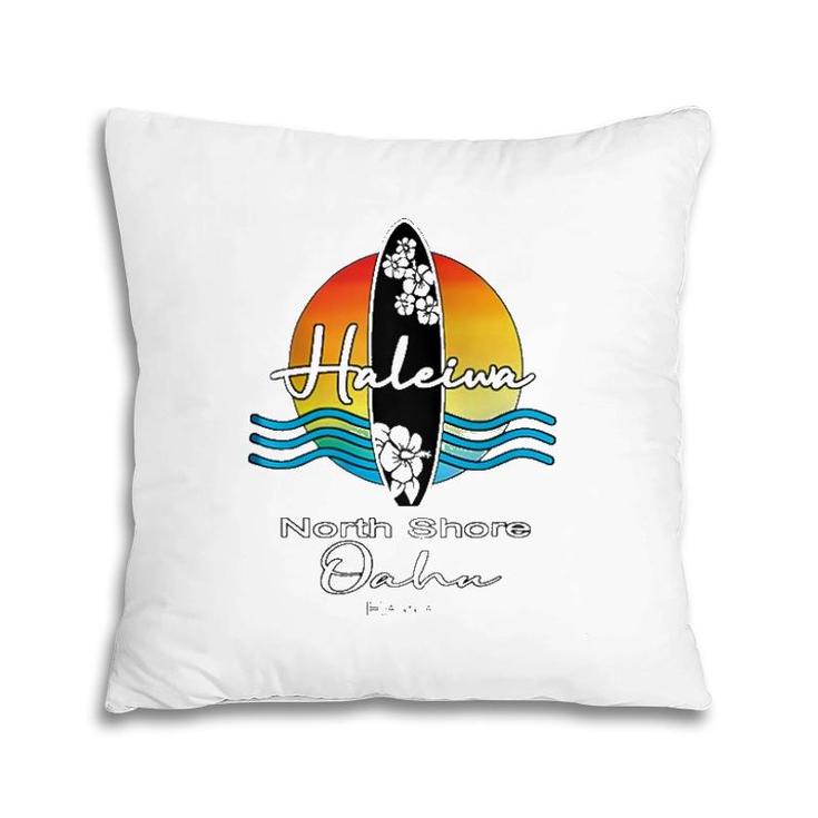 Haleiwa North Shore Oahu Hawaii Surfer Paradise Souvenir Zip Pillow