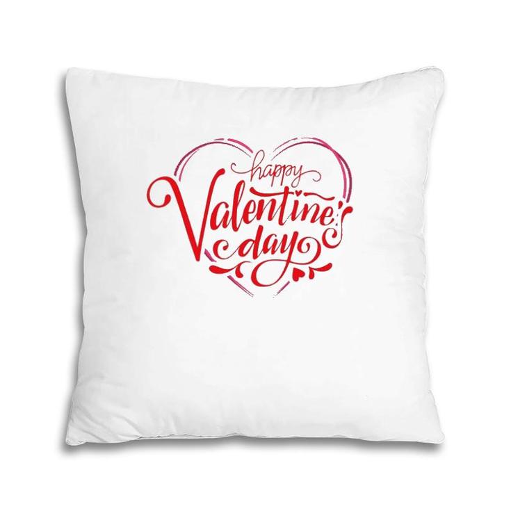 Happy Valentine's Day Heart Shaped Greeting Costume Pillow